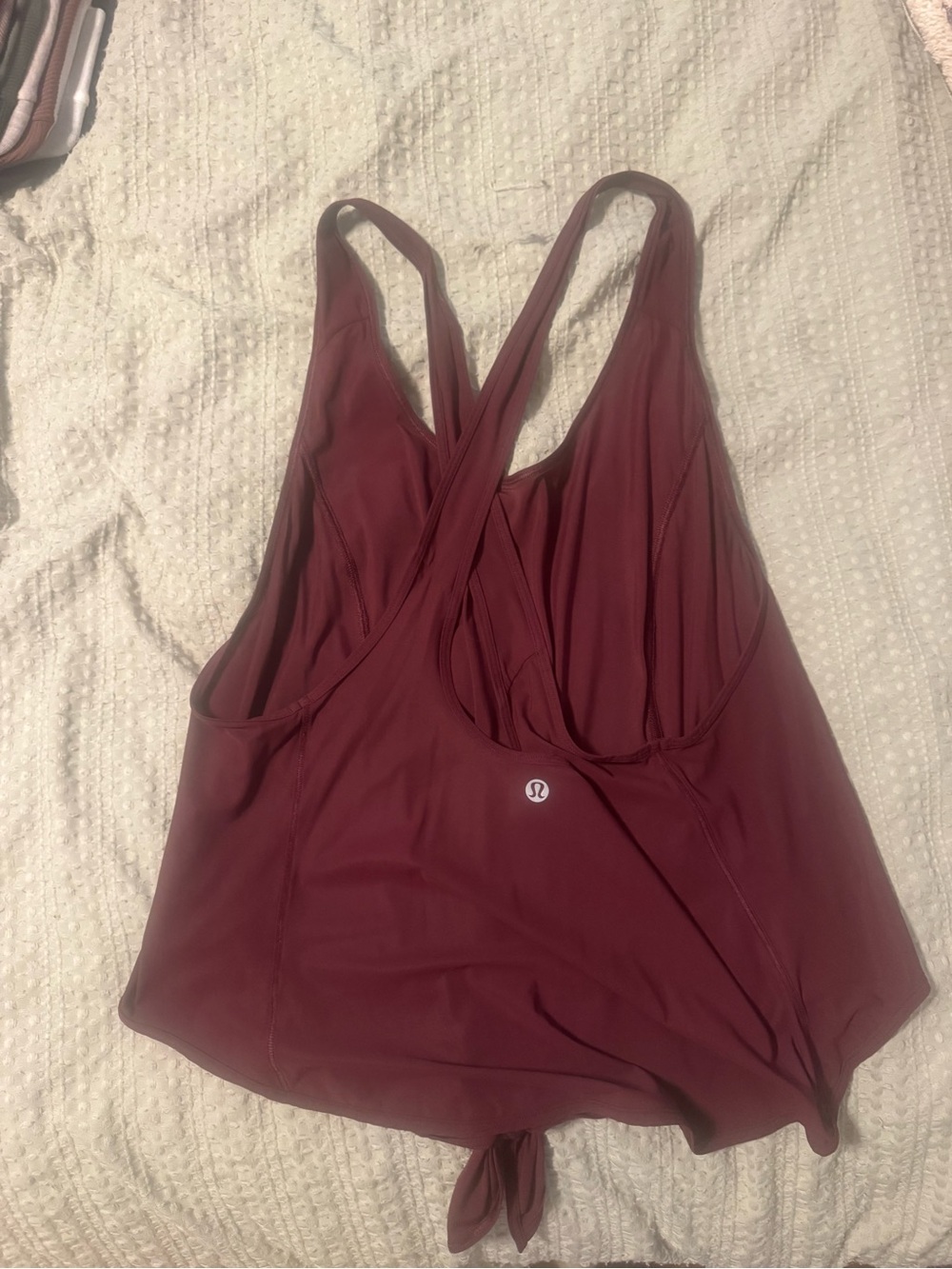 lululemon athletica Burgundy Twist-Back Sports Tank